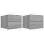 Mesitas de noche 2 uds contrachapada gris Sonoma 40x30x30 cm de vidaXL, Mesitas de noche - Ref: Foro24-815414, Precio: 71,72 ...