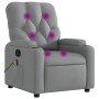 Light Gray Fabric Massage Recliner by , Armchairs - Ref: Foro24-372491, Price: 243,99 €, Discount: %