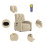 Sillón de masaje reclinable de tela crema de , Sillones - Ref: Foro24-372500, Precio: 248,34 €, Descuento: %