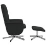 Sillón reclinable con reposapiés tela negro de , Sillones - Ref: Foro24-356572, Precio: 155,99 €, Descuento: %