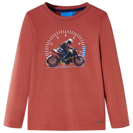 Camiseta infantil de manga larga color henna 92 de , Camisetas para niños - Ref: Foro24-12649, Precio: 9,99 €, Descuento: %