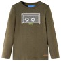 Children's long-sleeved khaki mélange T-shirt 116 by , Kids T-shirts - Ref: Foro24-12711, Price: 8,28 €, Discount: %