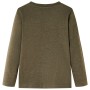 Children's long-sleeved khaki mélange T-shirt 116 by , Kids T-shirts - Ref: Foro24-12711, Price: 8,28 €, Discount: %