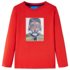 Long-sleeved red children's t-shirt size 92 by , Kids T-shirts - Ref: Foro24-13284, Price: 9,99 €, Discount: %