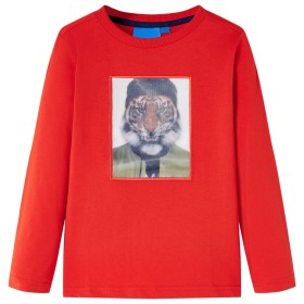 Camiseta infantil de manga larga rojo 116 de , Camisetas para niños - Ref: Foro24-13286, Precio: 9,99 €, Descuento: %