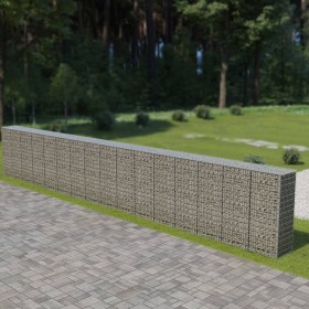 Gabion wall with galvanized steel covers 900x50x150 cm by vidaXL, fence panels - Ref: Foro24-143589, Price: 599,29 €, Discoun...