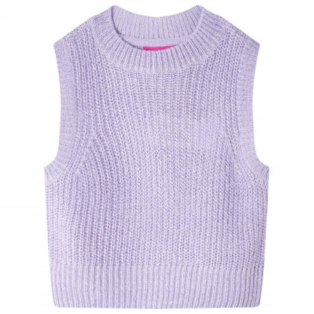 Children's light lilac knitted vest 116 by , Kids T-shirts - Ref: Foro24-14546, Price: 11,99 €, Discount: %