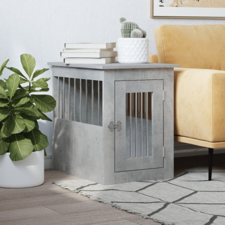 Dog cage engineered wood gray concrete 45x62x59 cm by , Dog kennels - Ref: Foro24-838312, Price: 71,90 €, Discount: %