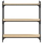 Bookcase with 3 shelves engineered wood Sonoma oak 80x30x86 cm by , Bookcases and shelves - Ref: Foro24-837668, Price: 46,73 ...