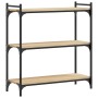 Bookcase with 3 shelves engineered wood Sonoma oak 80x30x86 cm by , Bookcases and shelves - Ref: Foro24-837668, Price: 46,73 ...