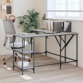 Engineered wood gray Sonoma desk 139x139x75 cm by , Desks - Ref: Foro24-837590, Price: 90,99 €, Discount: %