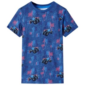 Camiseta infantil azul oscuro mélange 128 de , Camisetas para niños - Ref: Foro24-12527, Precio: 10,99 €, Descuento: %