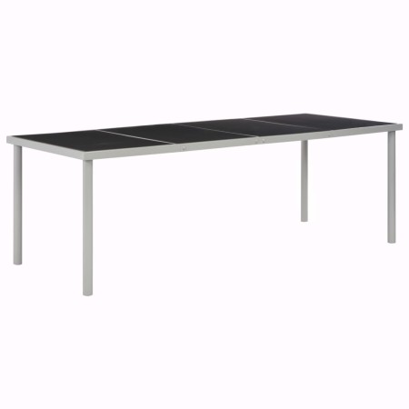 Black steel garden garden table 220x90x74.5 cm by vidaXL, Garden tables - Ref: Foro24-44705, Price: 338,96 €, Discount: %