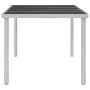 Black steel garden garden table 220x90x74.5 cm by vidaXL, Garden tables - Ref: Foro24-44705, Price: 338,96 €, Discount: %