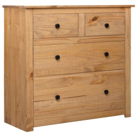 Panama style solid pine wood sideboard 80x40x83 cm by , Sideboards - Ref: Foro24-282655, Price: 146,24 €, Discount: %