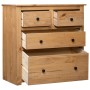 Panama style solid pine wood sideboard 80x40x83 cm by , Sideboards - Ref: Foro24-282655, Price: 141,07 €, Discount: %