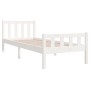 White solid wood single bed frame 90x190 cm by , Beds and slatted bases - Ref: Foro24-810645, Price: 115,99 €, Discount: %