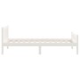 White solid wood single bed frame 90x190 cm by , Beds and slatted bases - Ref: Foro24-810645, Price: 115,99 €, Discount: %