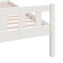 White solid wood single bed frame 90x190 cm by , Beds and slatted bases - Ref: Foro24-810645, Price: 115,99 €, Discount: %