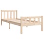 Solid wood bed frame 75x190 cm by , Beds and slatted bases - Ref: Foro24-810639, Price: 90,45 €, Discount: %