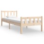 Solid wood bed frame 90x190 cm by , Beds and slatted bases - Ref: Foro24-810644, Price: 98,48 €, Discount: %