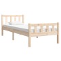 Solid wood bed frame 90x190 cm by , Beds and slatted bases - Ref: Foro24-810644, Price: 98,48 €, Discount: %