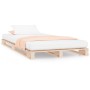 Cama de palets de madera maciza de pino 75x190 cm de , Camas y somieres - Ref: Foro24-821417, Precio: 64,99 €, Descuento: %