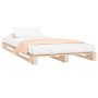 Solid pine wood pallet bed 75x190 cm by , Beds and slatted bases - Ref: Foro24-821417, Price: 64,61 €, Discount: %