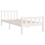 Estructura de cama madera maciza individual blanco 75x190 cm de , Camas y somieres - Ref: Foro24-810640, Precio: 109,47 €, De...