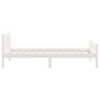 Estructura de cama madera maciza individual blanco 75x190 cm de , Camas y somieres - Ref: Foro24-810640, Precio: 109,47 €, De...