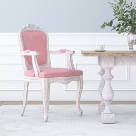 Silla de comedor terciopelo rosa 62x59,5x100,5 cm de , Sillas de comedor - Ref: Foro24-344462, Precio: 163,99 €, Descuento: %