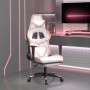 Gaming chair with footrest white and pink synthetic leather by , Gaming chairs - Ref: Foro24-3143684, Price: 146,62 €, Discou...