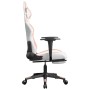 Gaming chair with footrest white and pink synthetic leather by , Gaming chairs - Ref: Foro24-3143684, Price: 146,62 €, Discou...