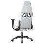 Silla gaming con reposapiés cuero sintético blanco y rosa de , Sillones para videojuegos - Ref: Foro24-3143684, Precio: 146,4...