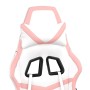 Silla gaming con reposapiés cuero sintético blanco y rosa de , Sillones para videojuegos - Ref: Foro24-3143684, Precio: 146,9...