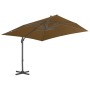 Cantilever umbrella with aluminum pole 300x300 cm in taupe gray. by vidaXL, Umbrellas - Ref: Foro24-44638, Price: 149,69 €, D...