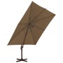 Cantilever umbrella with aluminum pole 300x300 cm in taupe gray. by vidaXL, Umbrellas - Ref: Foro24-44638, Price: 149,69 €, D...