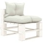 Garden pallet furniture set 6 pieces wood with beige cushions by , Garden sets - Ref: Foro24-3052427, Price: 511,77 €, Discou...