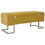 Bench with compartment 105 cm mustard velvet color by , Benches for halls and storage - Ref: Foro24-247571, Price: 139,67 €, ...