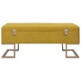 Bench with compartment 105 cm mustard velvet color by , Benches for halls and storage - Ref: Foro24-247571, Price: 139,67 €, ...