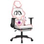 Gaming-Stuhl mit Massage und Fußstütze aus weißem und rosa Kunstleder von , Gaming-Stühle - Ref: Foro24-345442, Preis: 146,99...