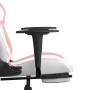 Gaming-Stuhl mit Massage und Fußstütze aus weißem und rosa Kunstleder von , Gaming-Stühle - Ref: Foro24-345442, Preis: 146,99...