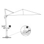 Cantilever parasol with anthracite aluminum pole 300x300 cm by vidaXL, Umbrellas - Ref: Foro24-44636, Price: 505,61 €, Discou...