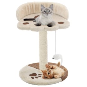 Katzenkratzbaum mit Sisalstamm 40 cm beige und braun von vidaXL, Katzenmöbel - Ref: Foro24-170543, Preis: 24,71 €, Rabatt: %