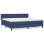 Box spring bed with blue fabric mattress 200x200 cm by , Beds and slatted bases - Ref: Foro24-3126595, Price: 614,00 €, Disco...