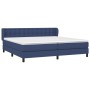 Box spring bed with blue fabric mattress 200x200 cm by , Beds and slatted bases - Ref: Foro24-3126595, Price: 614,00 €, Disco...