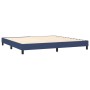 Box spring bed with blue fabric mattress 200x200 cm by , Beds and slatted bases - Ref: Foro24-3126595, Price: 614,00 €, Disco...