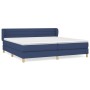 Box spring bed with blue fabric mattress 200x200 cm by , Beds and slatted bases - Ref: Foro24-3126915, Price: 627,14 €, Disco...