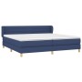 Box spring bed with blue fabric mattress 200x200 cm by , Beds and slatted bases - Ref: Foro24-3126915, Price: 627,14 €, Disco...