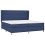 Cama box spring con colchón tela azul 200x200 cm de , Camas y somieres - Ref: Foro24-3128635, Precio: 735,63 €, Descuento: %